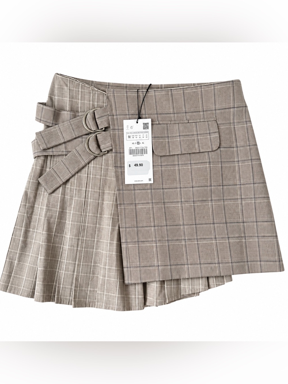 Zara #bloger tartan skirt